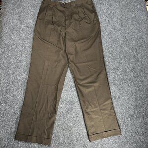 Lauren Ralph Lauren Pants Men 36 Total Comfort Brown Wool Straight Leg Pockets